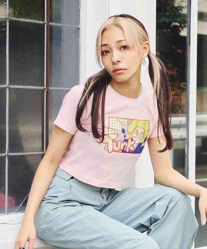 トゥンクプリントクロップTシャツ