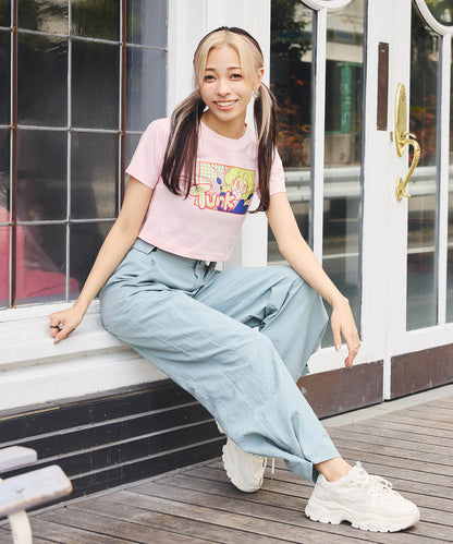 トゥンクプリントクロップTシャツ