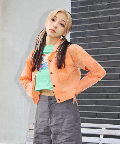 トゥンクプリントクロップTシャツ