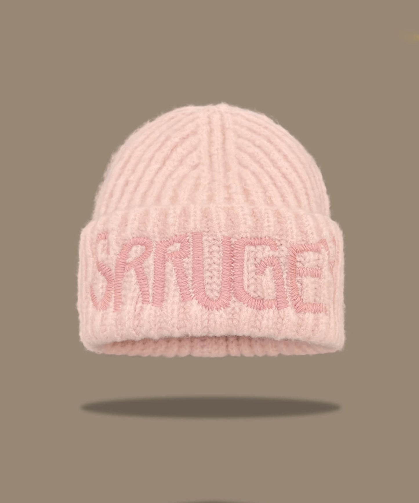 ロゴ刺繍カラーニット帽/ビーニー