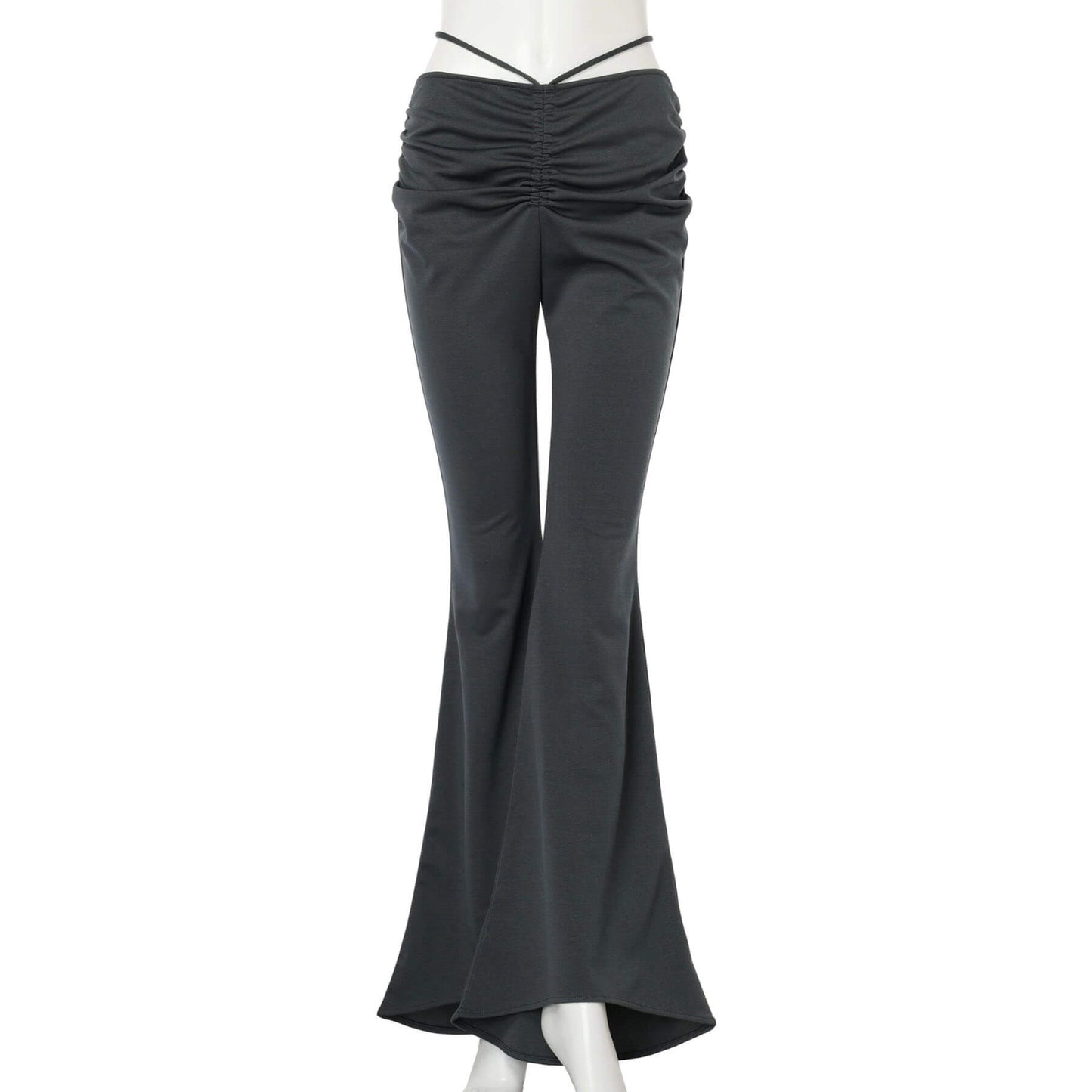 Gather flare pants