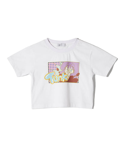 トゥンクプリントクロップTシャツ