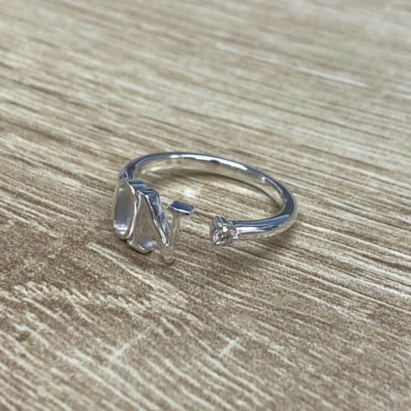 ON° Logo Diamond Ring