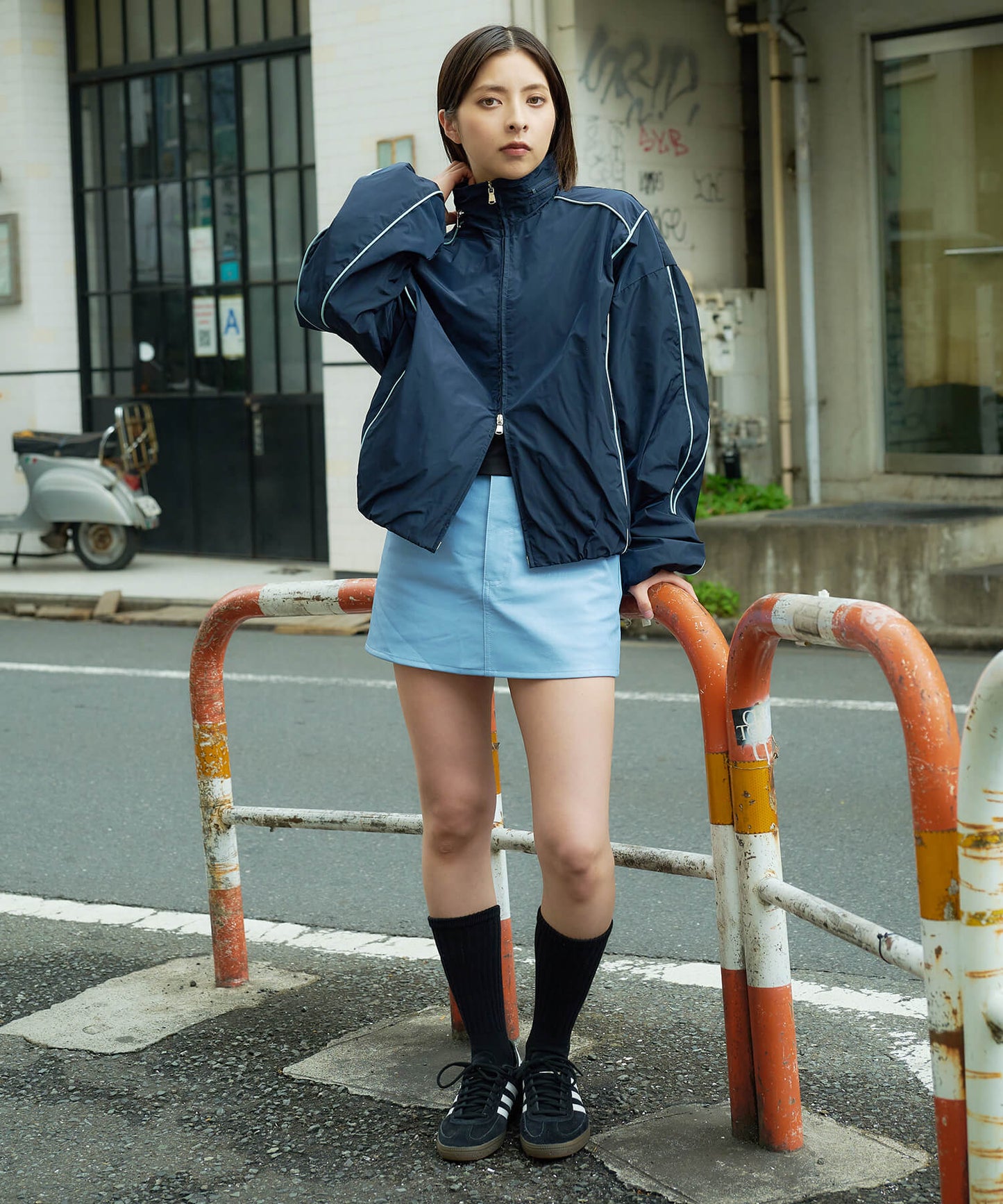 フェイクレザーミニスカート