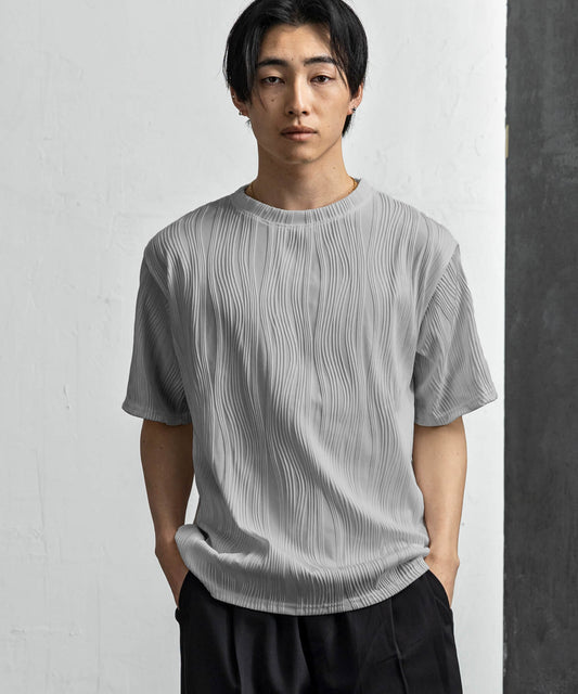 ウェーブテクスチャTシャツ