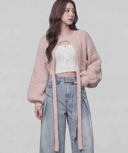 ロングテープマルチシャギーニット