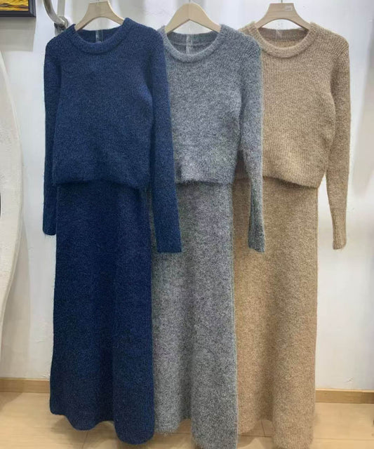 ニット＆スカート2点セットアップ
