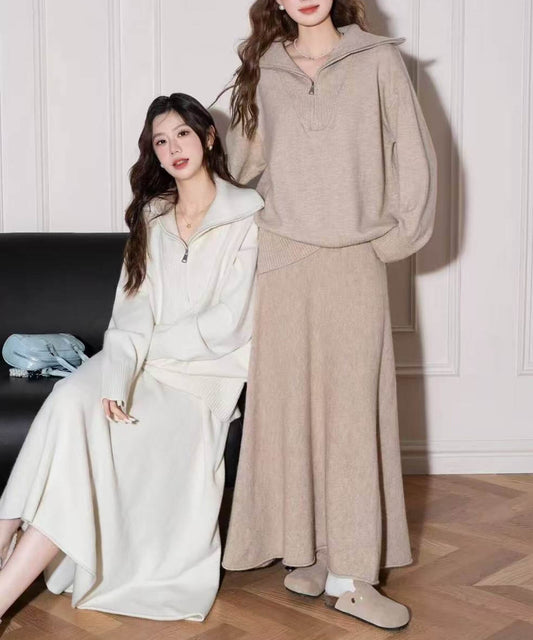 ニット＆スカート2点セットアップ