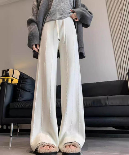 ラインデザインニットパンツ