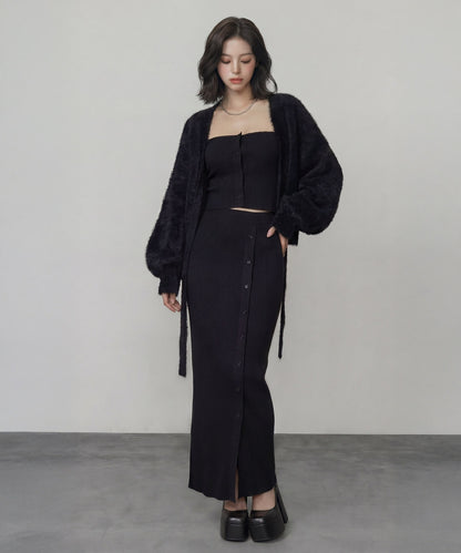 ロングテープマルチシャギーニット