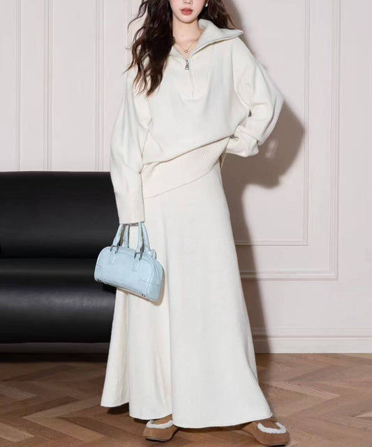 ニット＆スカート2点セットアップ