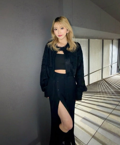 ロングテープマルチシャギーニット