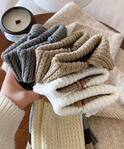 配色ボーダーレッグカバー