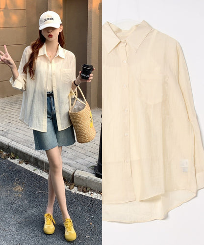 シアーシャツ+キャミ2点セット