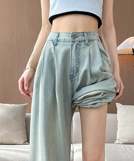 ボリュームタックセミワイドデニムパンツ