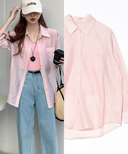 シアーシャツ+キャミ2点セット