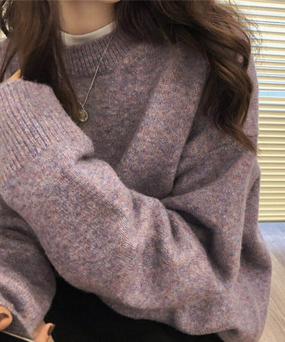 ニュアンスカラーもちふわニット