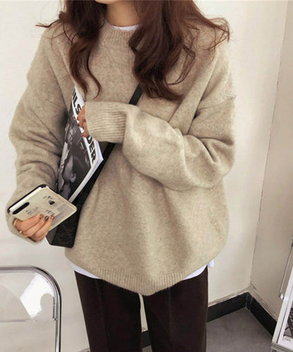 ニュアンスカラーもちふわニット