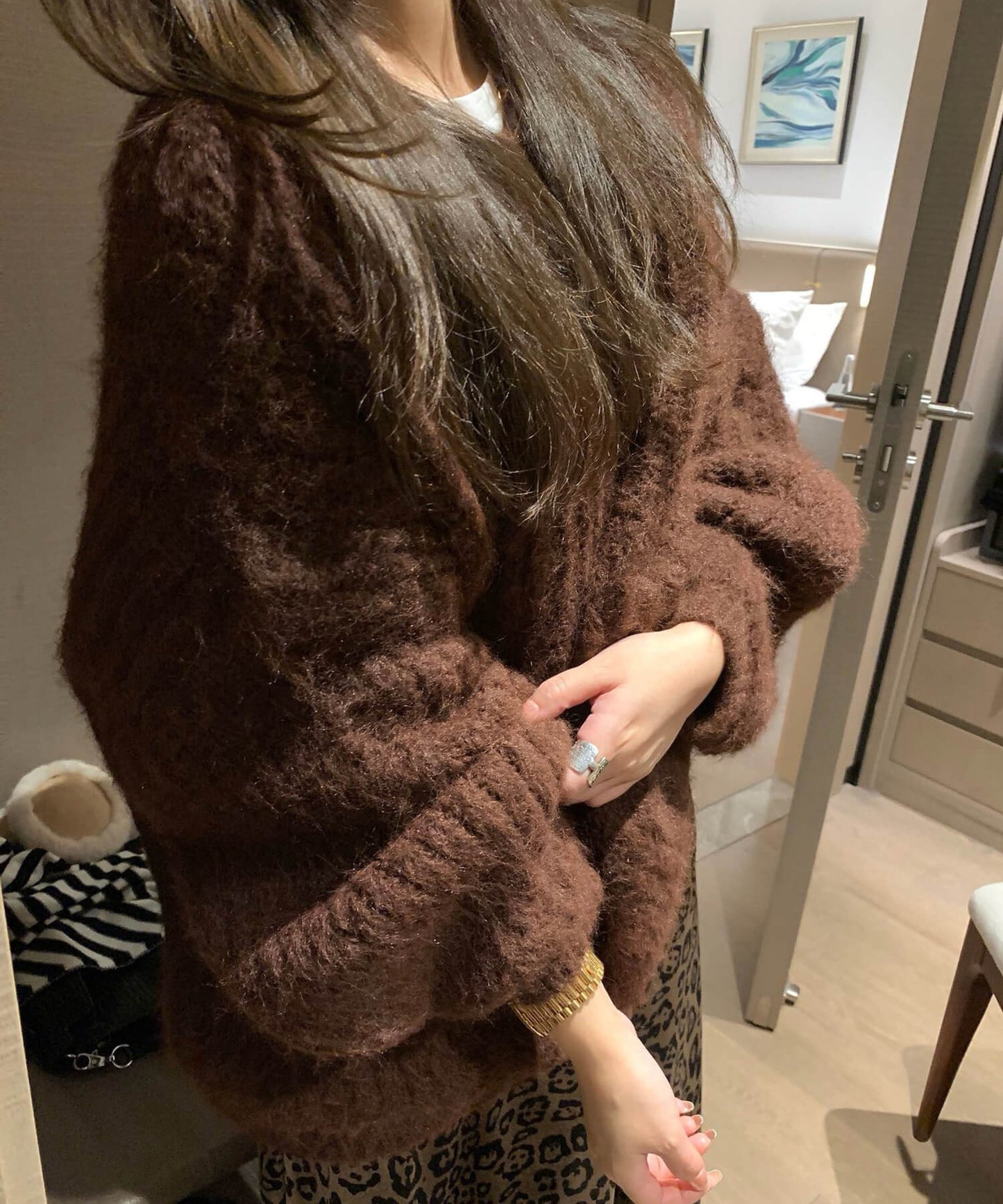ボリュームオーバーサイズニット