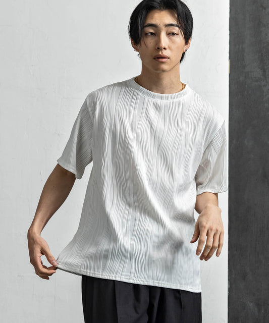 ウェーブテクスチャTシャツ